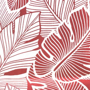 Hawaiian Print Cotton Fabric: Tropical Leaf Design, Quilt Material