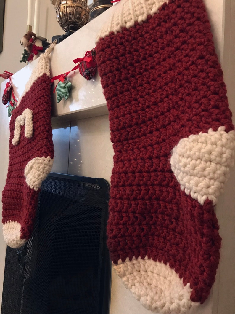 Chunky Crochet Christmas Stocking PDF CROCHET PATTERN Etsy