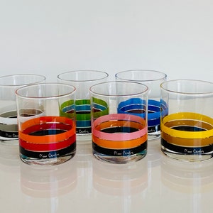 Set of Six Vintage Pierre Cardin Glasses