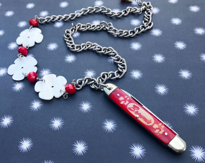 Vintage Brownie Pocket Knife Necklace Girl Scout Necklace Etsy