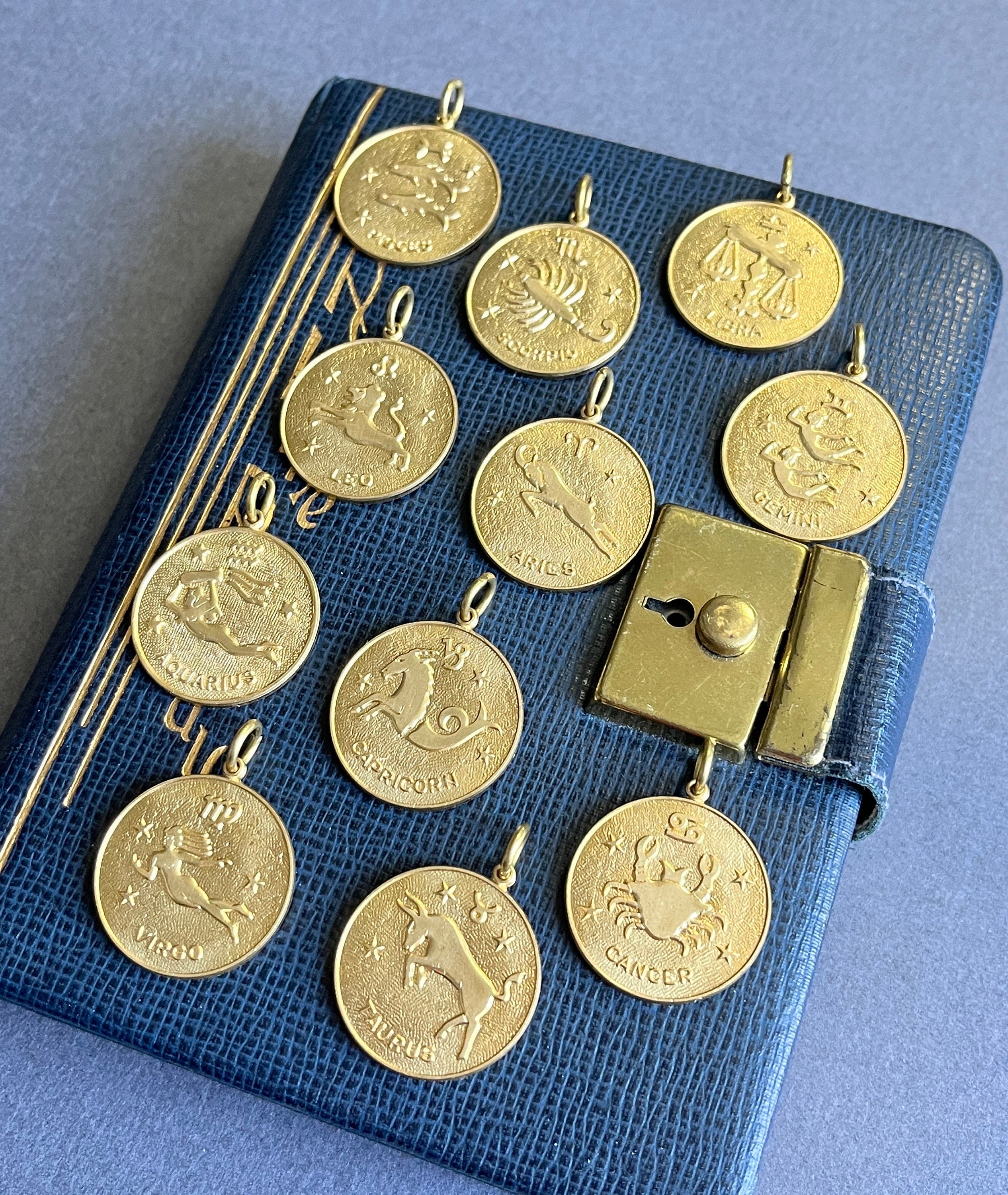 Vintage Necklace- Zodiac Tile Necklace