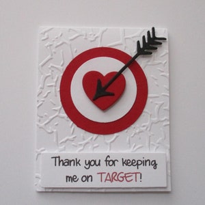 Teacher Valentine Gift Card Holder, Thank You For Keeping Me On Target Gift Card Holder, Money Card, Valentines Day Teacher Gift, Teachers