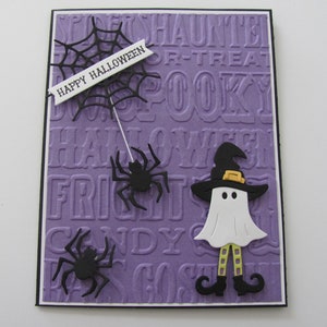 Halloween Ghost Card, Halloween Cards, Happy Halloween Cards, Happy Halloween, Cute Halloween Card, Spooky Cards, Handmade Halloween Card