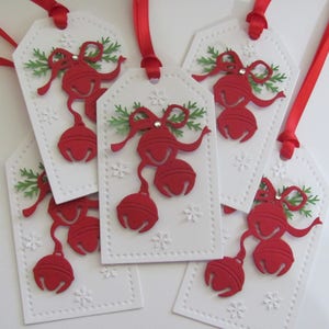 Christmas Jingle Bell Tags, Christmas Tags, Jingle Bells Gift Tags, Christmas, Holiday Gift Tag, Bell Tags, Christmas Gift Tags, Handmade
