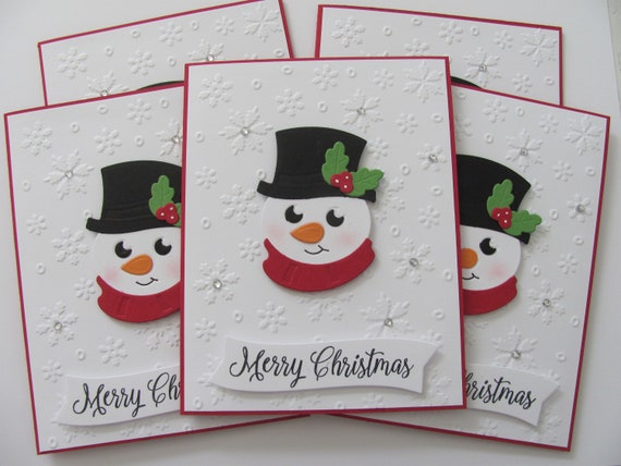 Handmade Christmas Card - Snowmen Handmade Christmas Card - Snowmen