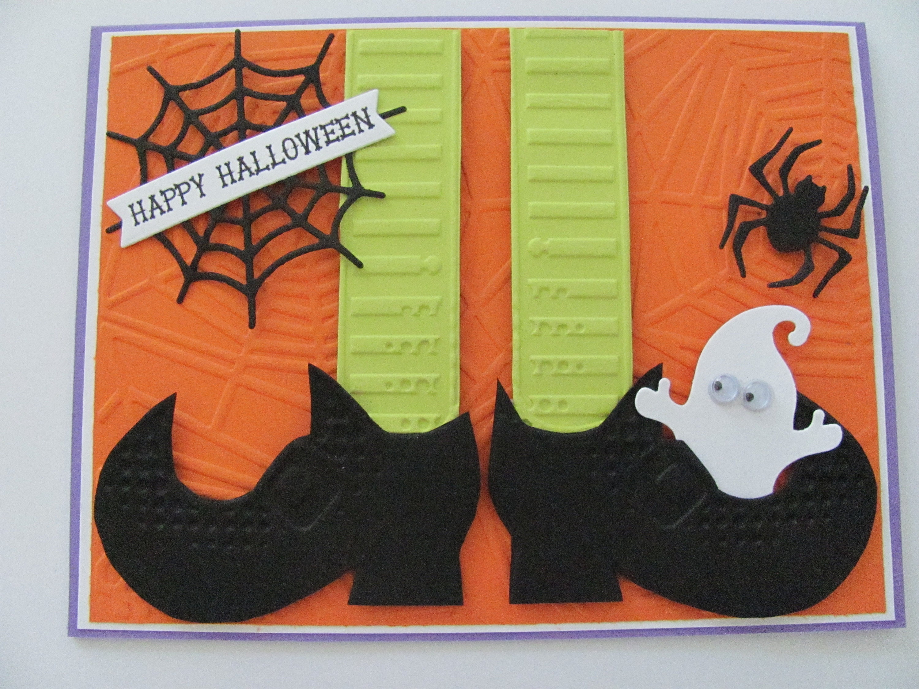 Halloween Car Ideas 2022 Witch Shoes Halloween Card Embossed Halloween Cards Blank Etsy India