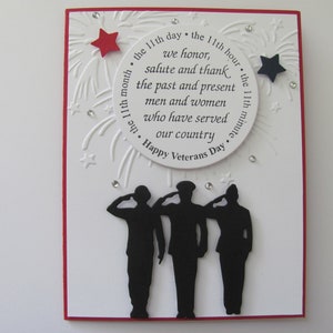 Handmade Veterans Day Card: Military Thank You Card