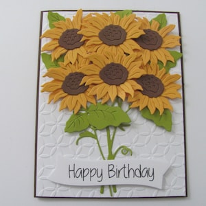 Happy Birthday Card, Sunflower Birthday Card, Birthday Card, Birthday Flower Cards, Happy Birthday, Sunflower Cards, Gift for Her, Birthdays