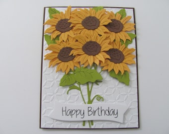 Happy Birthday Card, Sunflower Birthday Card, Birthday Card, Birthday Flower Cards, Happy Birthday, Sunflower Cards, Gift for Her, Birthdays