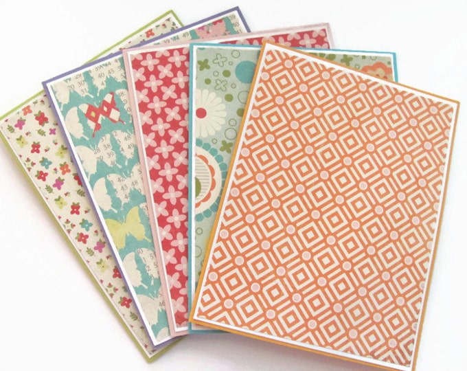 Blank Notecard Set set of 5 Different Cards Notecards Any Etsy