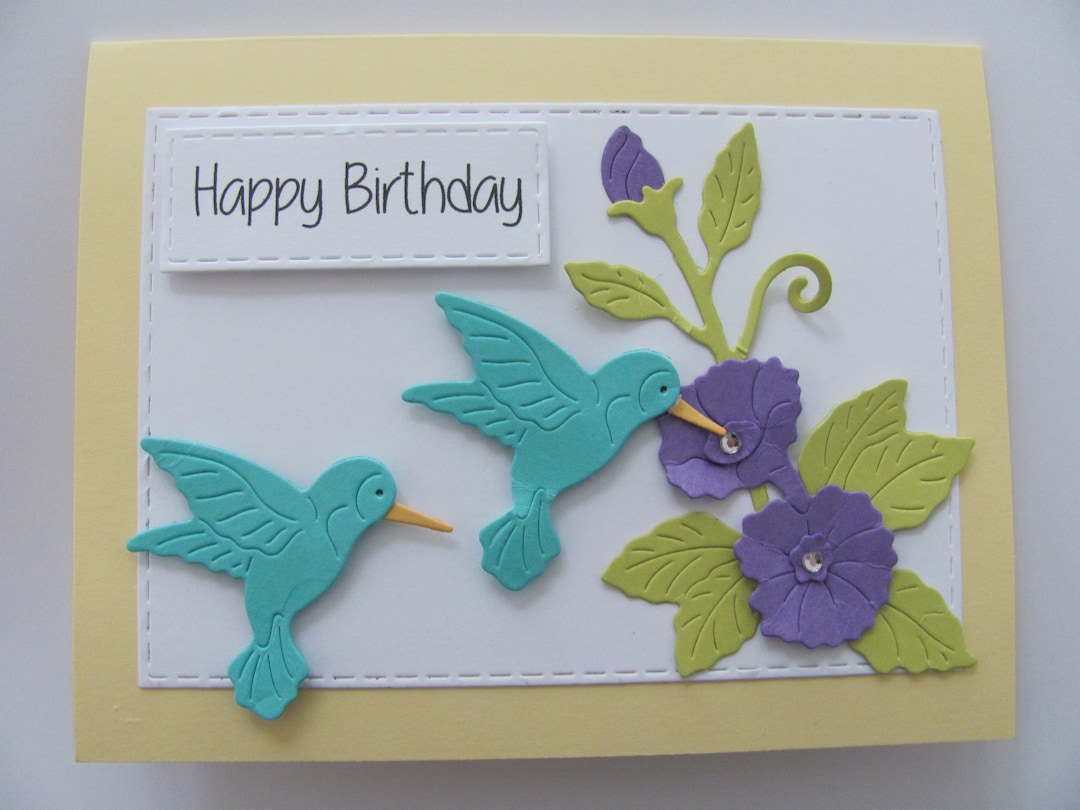 Birthday Card, Gift for Her, Happy Birthday Card, Hummingbird Birthday
