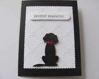 Pet Sympathy Cards, Dog Sympathy Cards, Loss of Pet, Handmade Greeting Card, Pet Sympathy, Sympathy Cards, Sympathy,  Embossed Cards, Dog