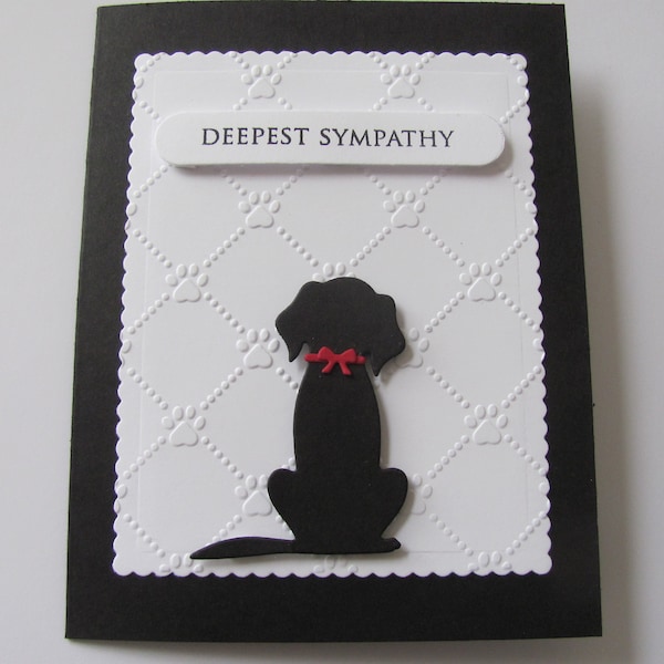 Pet Sympathy Cards, Dog Sympathy Cards, Loss of Pet, Handmade Greeting Card, Pet Sympathy, Sympathy Cards, Sympathy,  Embossed Cards, Dog