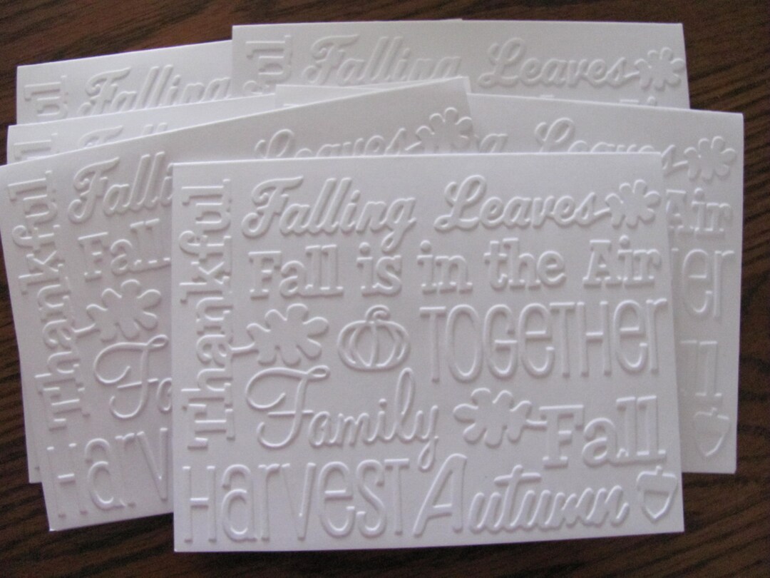 Embossed Fall Card Set of 6, Embossed Harvest Cards, Blank Cards ...