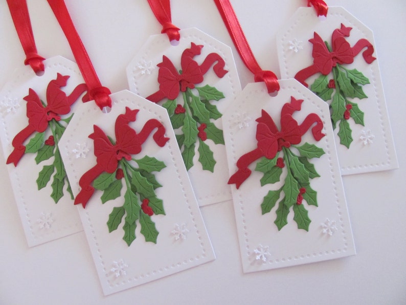 Holly Christmas Gift Tags, Christmas Tags, Christmas Gift Tags, Christmas Decorations, Holiday Gift Tags, Holly Gift Tags ,Holly Tags, Holly image 5