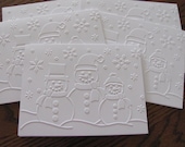 Tarjetas de Navidad de los hombres de nieve, juego de tarjetas de Navidad, tarjetas de vacaciones, conjunto de tarjetas de Navidad en caja, juego de tarjetas de vacaciones, conjuntos de cartas de Navidad feliz