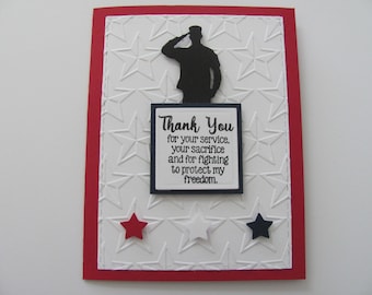 Veteran's Day Card, Soldier Thank You Card, Military Thank You Card,  Hero Card, Thank You For Your Service Card, Patriotic Card, Soldier