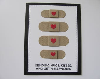 Get Well Card, Get Well Soon Card, Band Aide Card, Sending Hugs Card, Thinking of You Card, Handmade Card, Get Well Soon Cards, Get Well