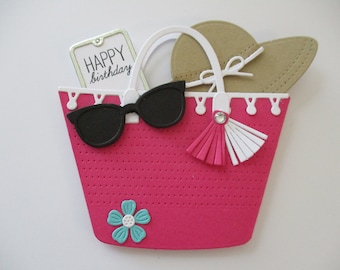 Happy Birthday Gift Card Holder,Mother's day  Gift Card Holder, Money Cards, Bag, Hat, Phone, Glasses, Birthday Gift, Summer Beach Bag, Moms