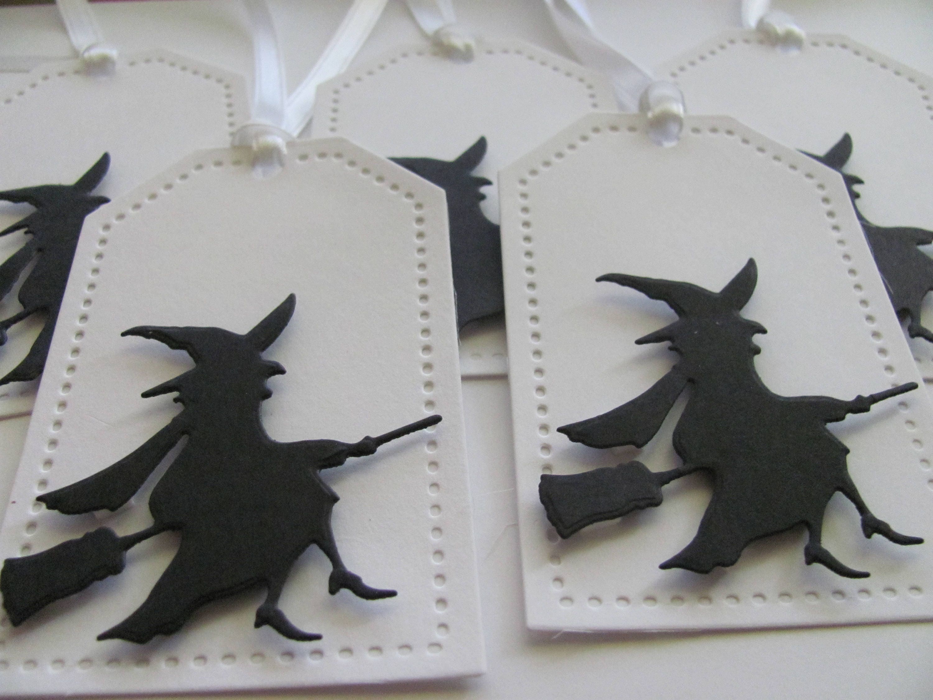 Witch Halloween Tags Halloween Favor Tags Witch Gift Tags | Etsy