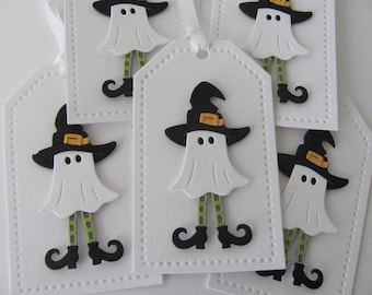 Halloween Ghost Tags, Halloween Favor Tags, Halloween Tags, Ghost Gift Tags, Halloween Decorations, Ghost Tag, Witch Tags, Ghosts, Gift Tags