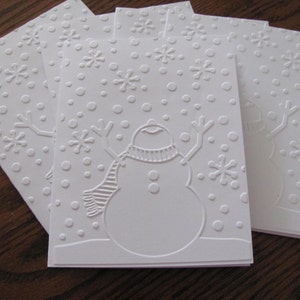 Christmas Cards, Snowman Christmas Cards, Boxed Christmas Card Set, Embossed Card Set, Holiday Cards, Holiday Card Set, Christmas Card Sets