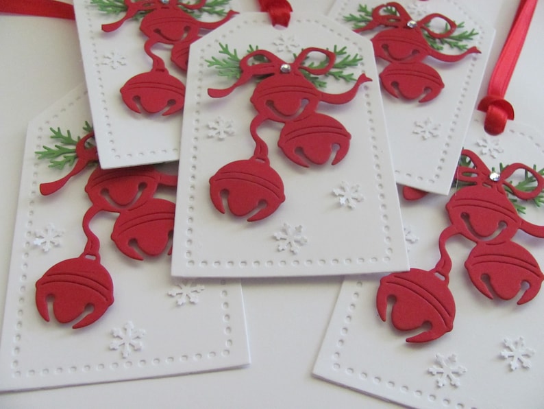 Christmas Jingle Bell Tags Christmas Tags Jingle Bells Gift Etsy