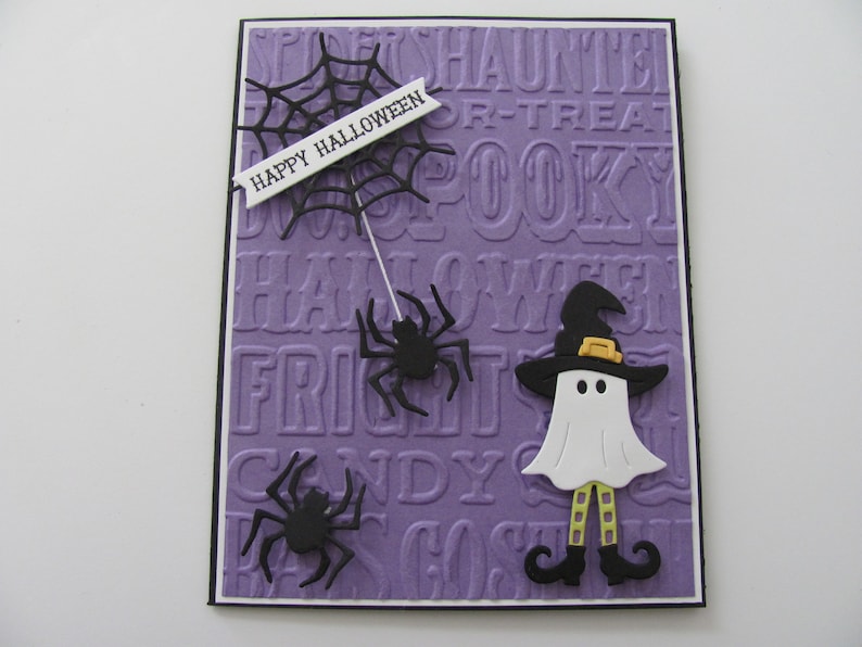 Halloween Ghost Card, Halloween Cards, Happy Halloween Cards, Happy Halloween, Cute Halloween Card, Spooky Cards, Handmade Halloween Card zdjęcie 1