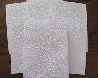 Embossed Flower Notecards: Blank Stationery Set