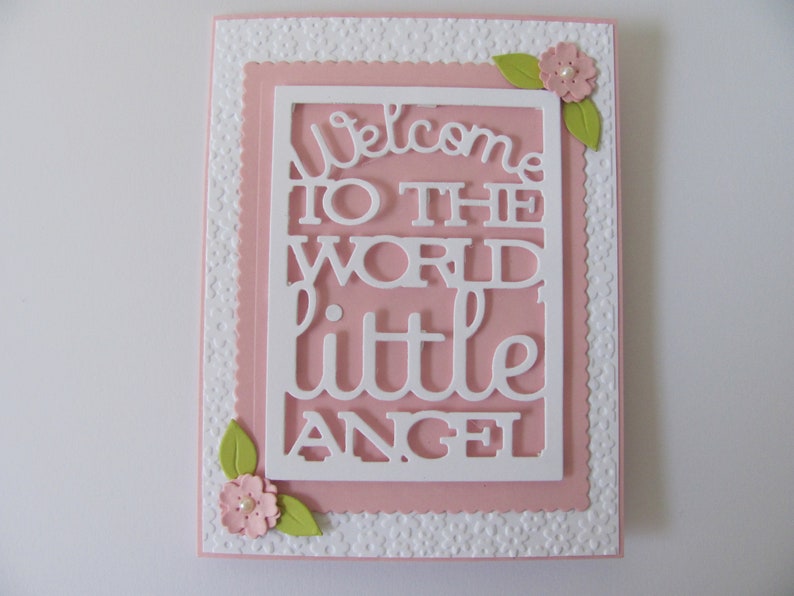 New Baby Card Welcome Little One Baby Card Baby Shower Card Baby Congratulations Card Baby Shower Gift Baby Cards Little Angel Cards