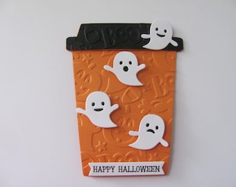 Halloween Ghost Gift Card Holder, Ghost Gift Card Holder, Gift Cards, Coffee Cup Gift Card Holder, Halloween Gift, Happy Halloween, Spooky