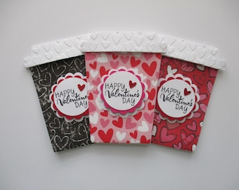 Valentines Day Teacher Gift Card Holder,  Coffee Cup Gift Card Holder, Happy Valentines Day, Valentines Day, Teacher Gift, Hearts