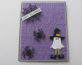 Handmade Halloween Card, Halloween Ghost Card, Halloween Cards, Happy Halloween Cards, Happy Halloween, Cute Halloween Card, Spooky Cards