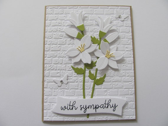 With Deepest Sympathy Card making Toppers Ready To Use 2 x Hand Made-- 