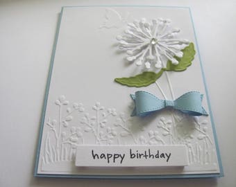 WHITE COTTON CARDS Handgefertigte Geburtstagskarte – 60. Geburtstag, Mit Löwenzahn-Motiv, 16 X 16 Cm, Mit Umschlag