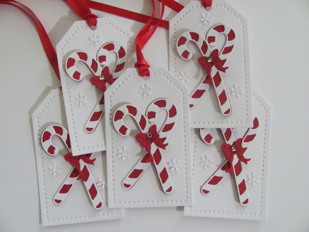 Candy Cane Christmas Tags, Christmas Tags, Candy Cane Gift Tags ...
