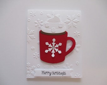 Christmas Hot Chocolate Gift Card Holder, Gift Card Envelope, Money Holders, Christmas Gift Card Holder, Holiday Cards, Christmas Cards