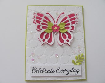 Birthday Butterfly Card, Birthday Card, Gifts for Her, Butterfly Card, Birthdays, Handmade Birthday Card, Butterfly Greeting Card