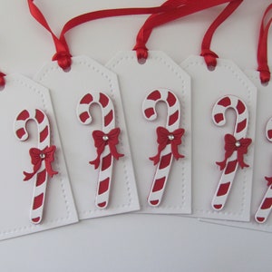 Candy Cane Tags, Candy Cane Christmas Tags, Christmas Tags, Candy Cane Gift Tags, Christmas, Holiday Gift Tag, Christmas Gift Tags, Handmade