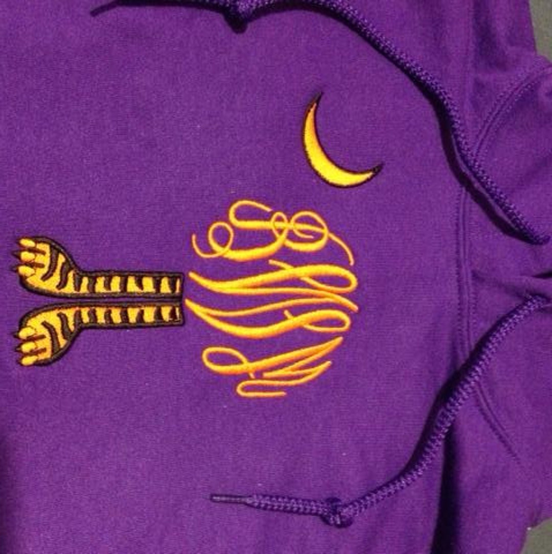 SC Palmetto Monogrammed Tiger Hooded Sweatshirt Etsy