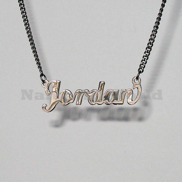 Jordan Name Necklaces. Stainless Steel 