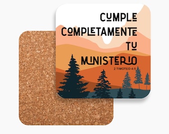 JW Pioneer School Spanish Coaster – Cumple Completamente Tu Ministerio – Pioneer Service School or JW Pioneer Gift