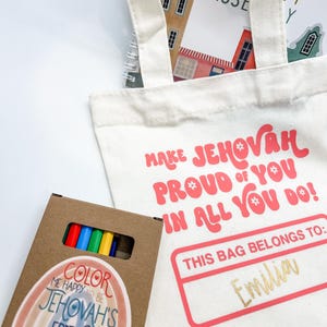 JW Kids Canvas Tote  – Meeting, Assembly & Service Bag – Personalized Mini Gift Tote