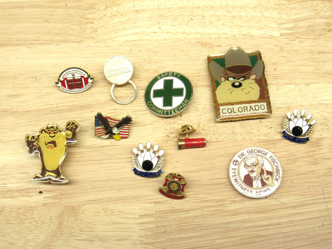 Decorative Lapel Pins, 11 Decorative Pins, Shriners, Shotgun Shell