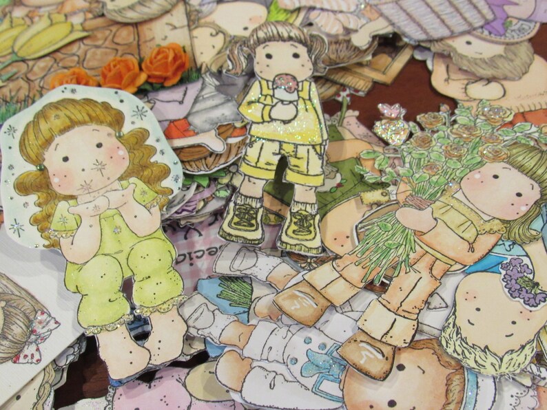 Scrapbooking Cut Outs Paper Doll Card Making Cut Outs Etsy