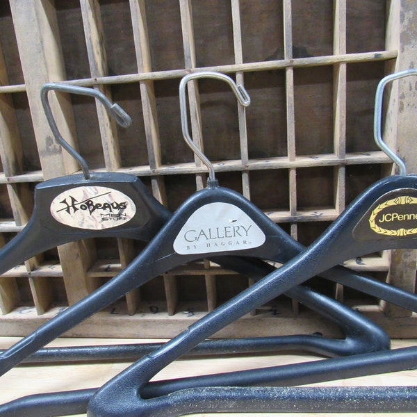 Black Suit Hangers, JC Penney, Gallery, Hobeaus, Black Plastic Suit Hangers