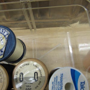 Thread Carrying Case, Mid Century Clear Plastic Thread Carrying Case ...