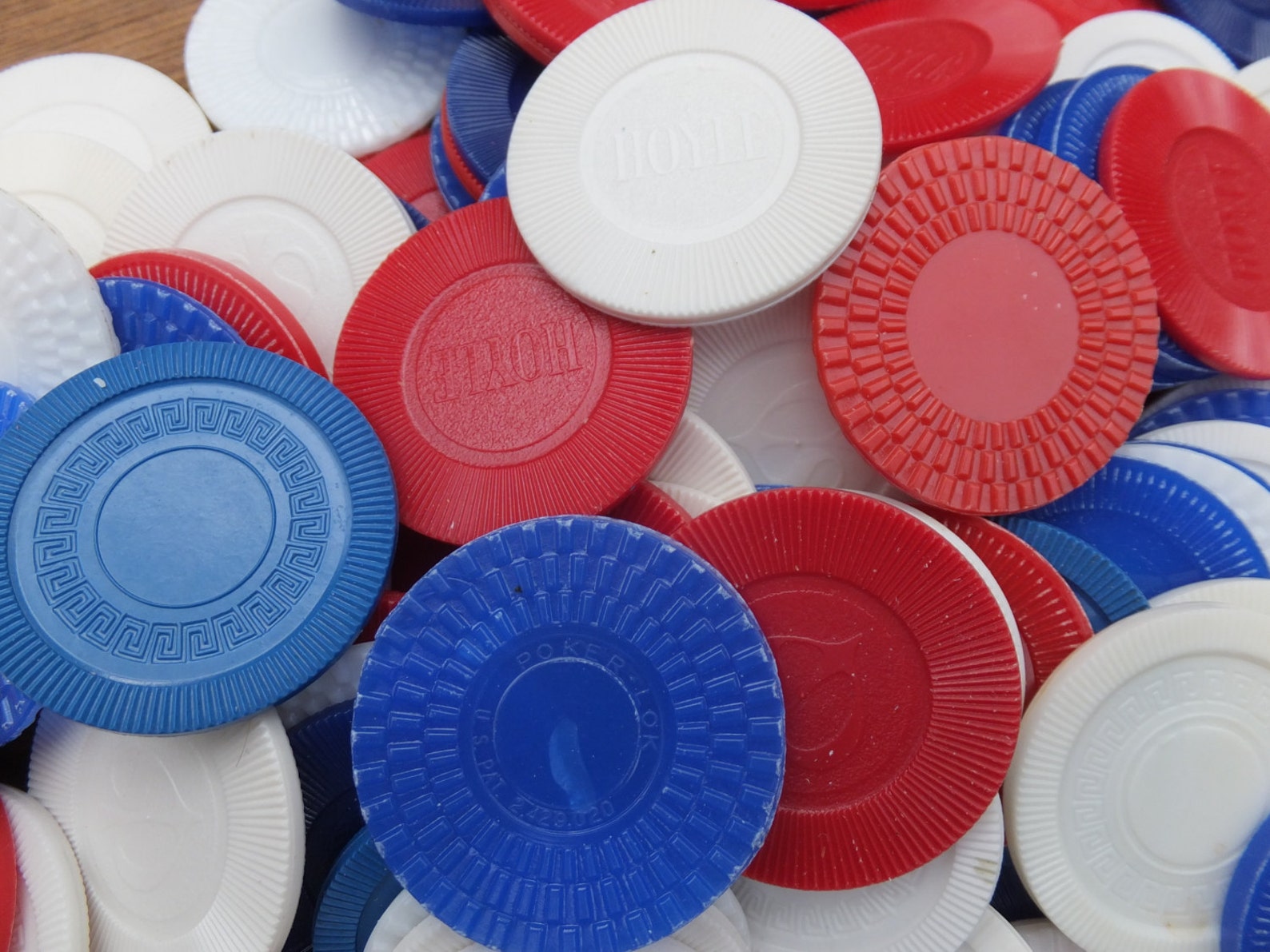 Poker Chips Red White and Blue Plastic Poker Chips Etsy