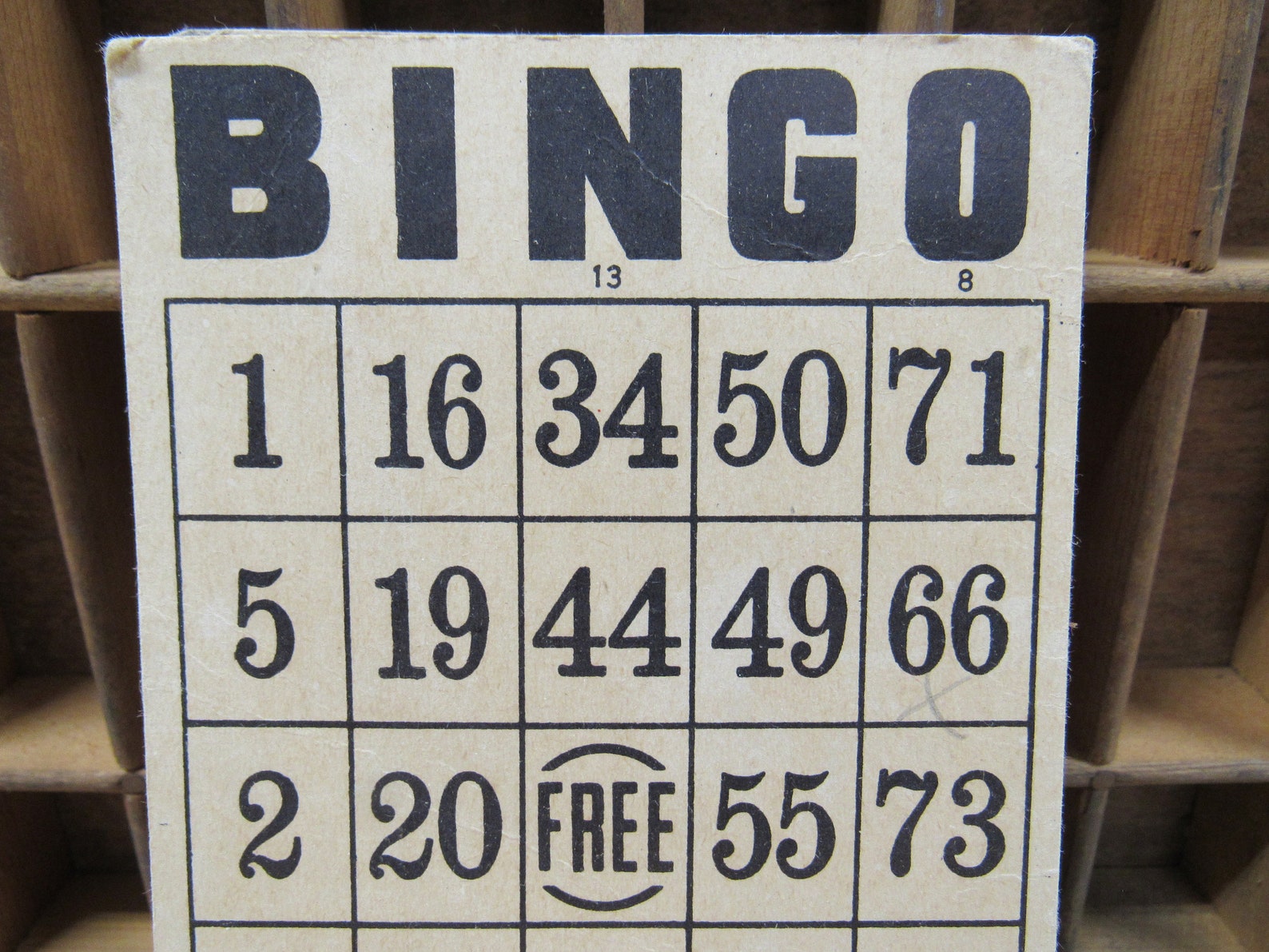 Cardboard BINGO Cards 10 Cardboard BINGO Cards Etsy