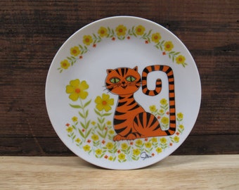 Jungle Safari Plate, 1976 Himark Saltera Tiger Collectible Plate, Japan